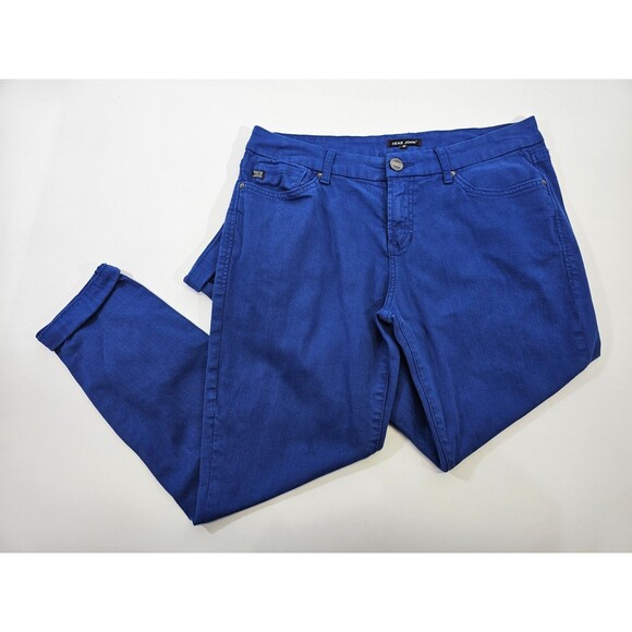 ALK Women's 30 Dear John Tapered Leg Folded Cuff Blue Jeans Mid Rise Pants EUC - Picture 2 of 7